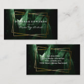 Groene Tropische Bladeren | Goud Lijst Visitekaartje (Voorkant / Achterkant)