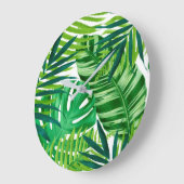 Groene Tropische Bladeren  Grote Klok (Hoek)