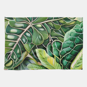 Groene Tropische Bladeren Housewarming Cadeau Theedoek