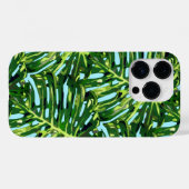 Groene tropische bladeren iPhone Case (Achterkant (horizontaal))