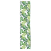 Groene tropische bladeren korte tafelloper (Voorkant)