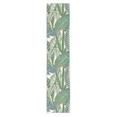 Groene tropische bladeren korte tafelloper (Voorkant)