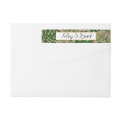 Groene tropische bladeren kraft paper rustige brui (Achterkant)