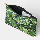 Groene Tropische Bladeren Kunst  Etui (Open)