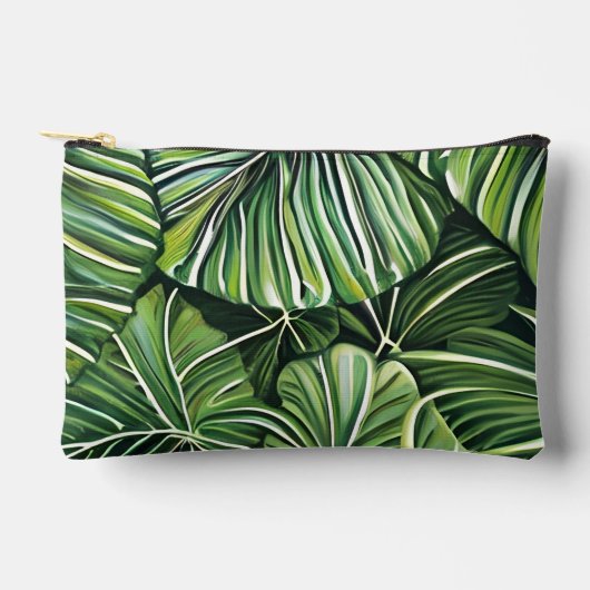 Groene Tropische Bladeren Kunst  Etui (Voorkant)
