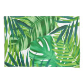 Groene tropische bladeren kussensloop (Voorkant)
