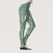 Groene tropische bladeren leggings (Rechts)