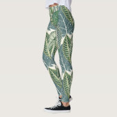 Groene tropische bladeren leggings (Links)