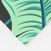 Groene tropische bladeren:  motief. fleece deken (Hoek)