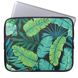 Groene tropische bladeren: motief. laptop sleeve