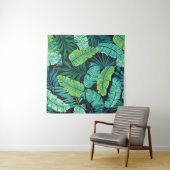 Groene tropische bladeren:  motief. wandkleed (In situ)