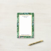 Groene Tropische bladeren nemen aangepaste bruilof Post-it® Notes (Op bureau)