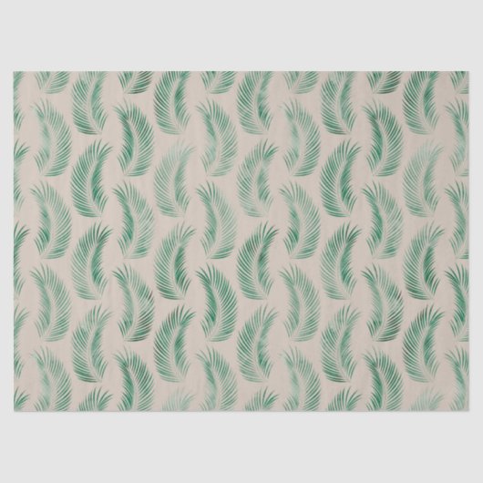 Groene tropische bladeren ontkoppelen tissuepapier (Voorkant)