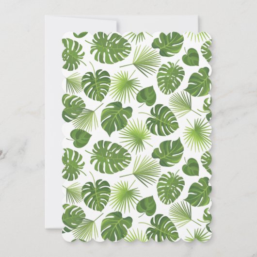 Groene Tropische Bladeren Patroon Stijlvolle bruil Kaart (Achterkant)
