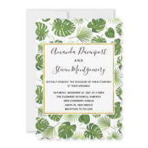 Groene Tropische Bladeren Patroon Stijlvolle bruil