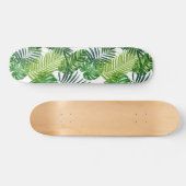 Groene tropische bladeren persoonlijk skateboard (Horizontaal)