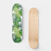 Groene tropische bladeren persoonlijk skateboard (Voorkant)