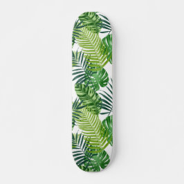 Groene tropische bladeren persoonlijk skateboard