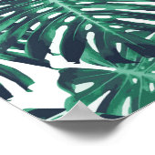 Groene tropische bladeren poster (Hoek)
