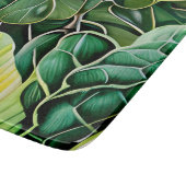 Groene Tropische Bladeren Snijplank (Hoek)