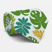Groene Tropische Bladeren Stropdas (Opgerold)