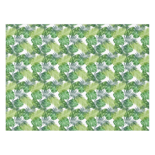 Groene Tropische Bladeren   Tafelkleed (Voorkant (Horizontaal))