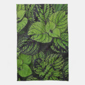 Groene tropische bladeren theedoek (Verticaal)