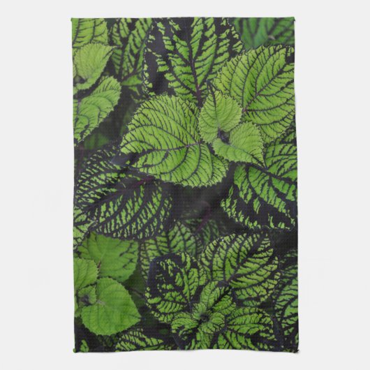 Groene tropische bladeren theedoek (Verticaal)