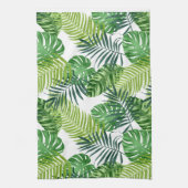 Groene tropische bladeren theedoek (Verticaal)