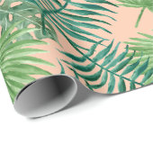 Groene tropische bladeren vakantie cadeaupapier (Rol Hoek)