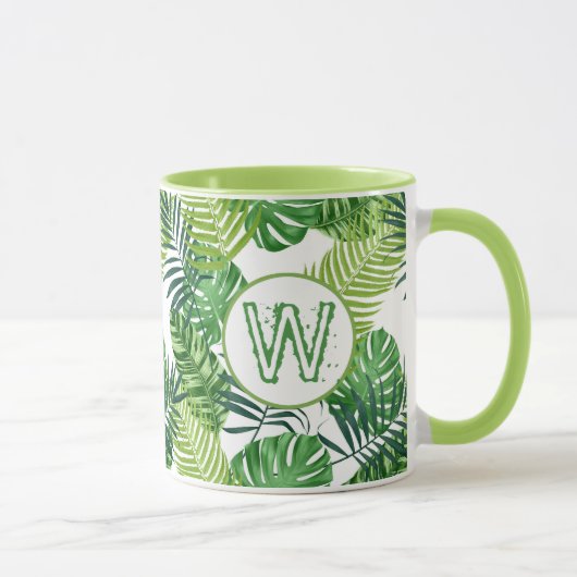 Groene Tropische Bladeren W Mok (Rechts)