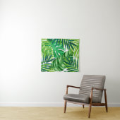 Groene tropische bladeren wandkleed (In Situ (horizontaal))