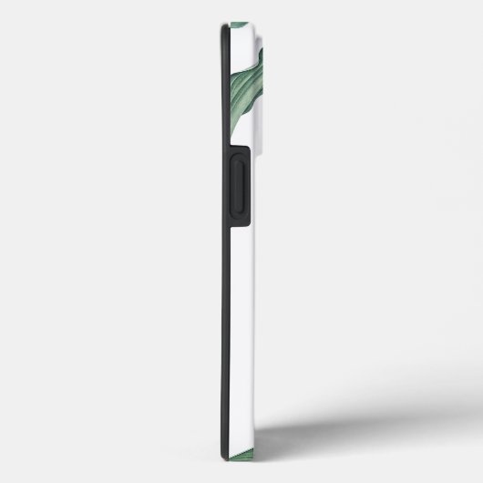 Groene tropische bladmonogram Case-Mate iPhone case (Achterkant / Rechts)