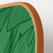 Groene tropische bladmonogram pickleball paddle (Links Detail)