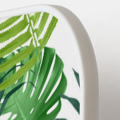 Groene tropische bladmonogram pickleball paddle (Links Detail)