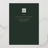 Groene tropische disco VRIJGEZELLENFEEST gouden bl Folie Uitnodiging (Achterkant)