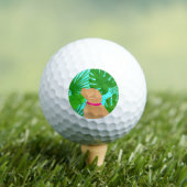 Groene tropische eiland gele hond golfballen (Insitu Shirt)