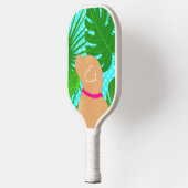 Groene tropische eiland gele hond pickleball pedde pickleball paddle (Links)