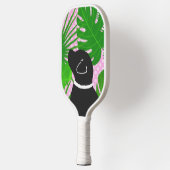 Groene tropische eiland zwarte hond pickleball ped pickleball paddle (Links)