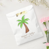 Groene tropische eilandpalm Beach Bedankzakje (Gezegeld)