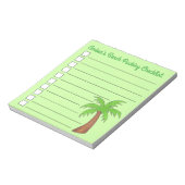 Groene Tropische eilandpalm — Beach Packing List Notitieblok (Linkerzijde)