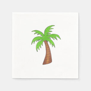 Groene tropische eilandpalm Trees Napkin Servet