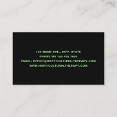 Groene Tropische Exotic Palm Leaves Professional Visitekaartje (Achterkant)