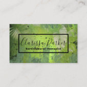 Groene Tropische Exotic Palm Leaves Professional Visitekaartje (Voorkant)