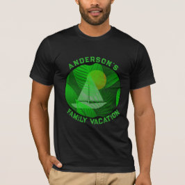 Groene Tropische Familie Vakantie Graphic T-shirt
