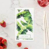 Groene Tropische handpalmen leren papieren handdoe Servet (Insitu)