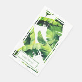 Groene Tropische handpalmen leren papieren handdoe Servet (Hoek)