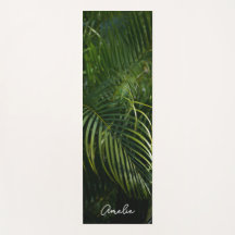 Groene tropische junglebladeren & naam (2-zijdig)
