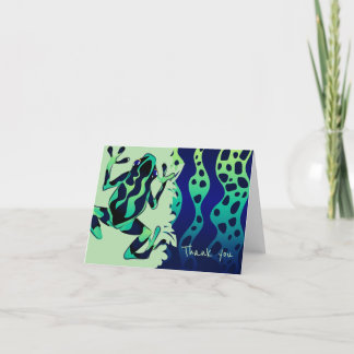 Groene Tropische Kikker Bedankt Opmerking - Blank