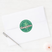 Groene tropische koquito ronde sticker (Envelop)